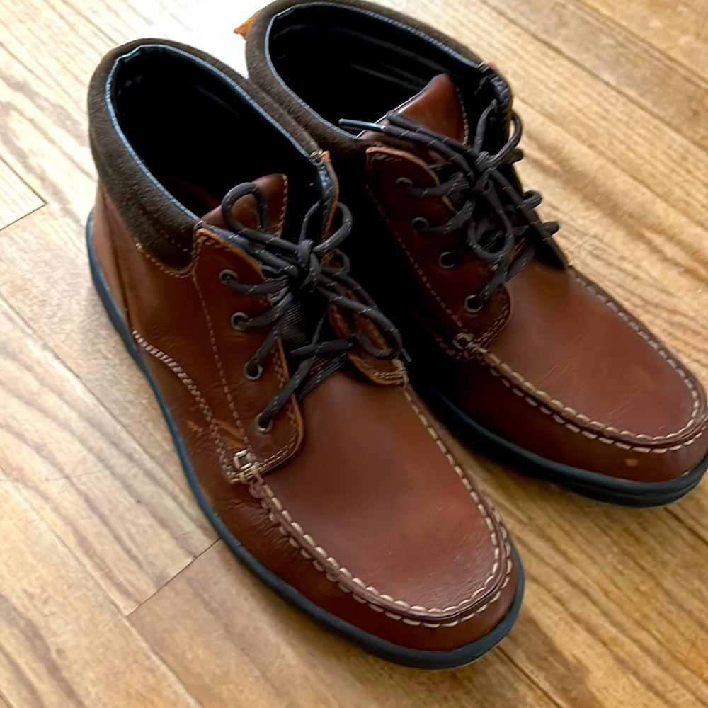 Lands End Men’s brown boots shoes size 10.5